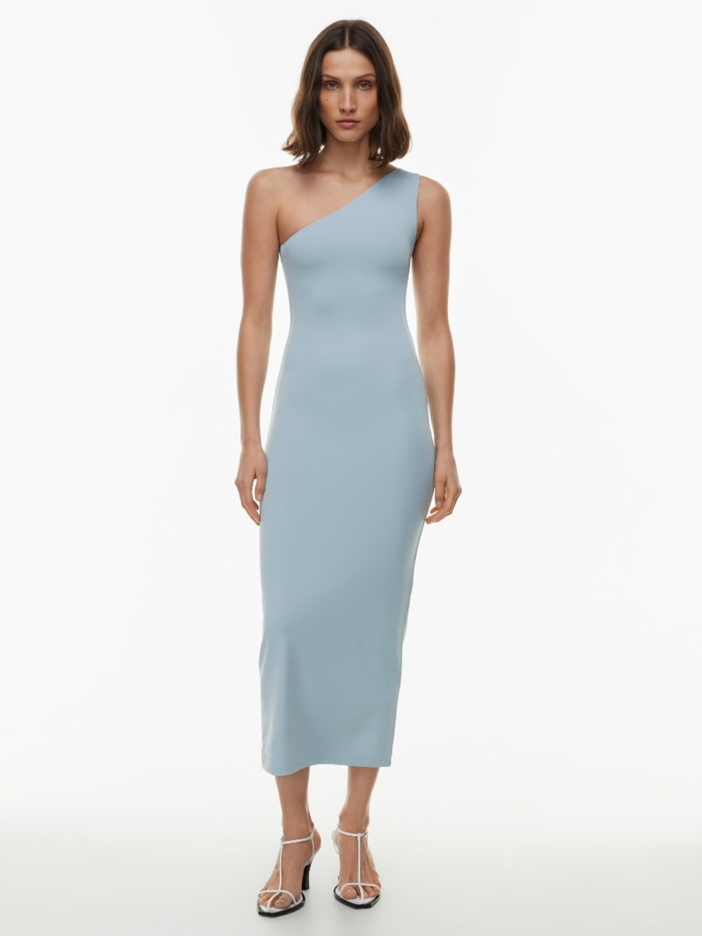 Contour One-Shoulder Maxi Dress, Blue, Aritzia, Size S